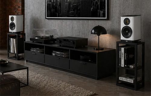 ELAC VFS404.2 walnut high gloss speakers