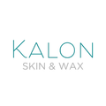 A logo for kalon skin and wax on a white background.