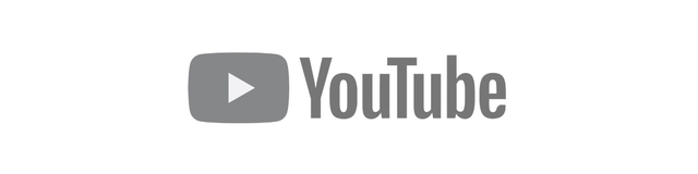 A black and white youtube logo on a white background.