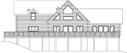 Line drawing of a large house with a steep roof, porch, and multiple windows