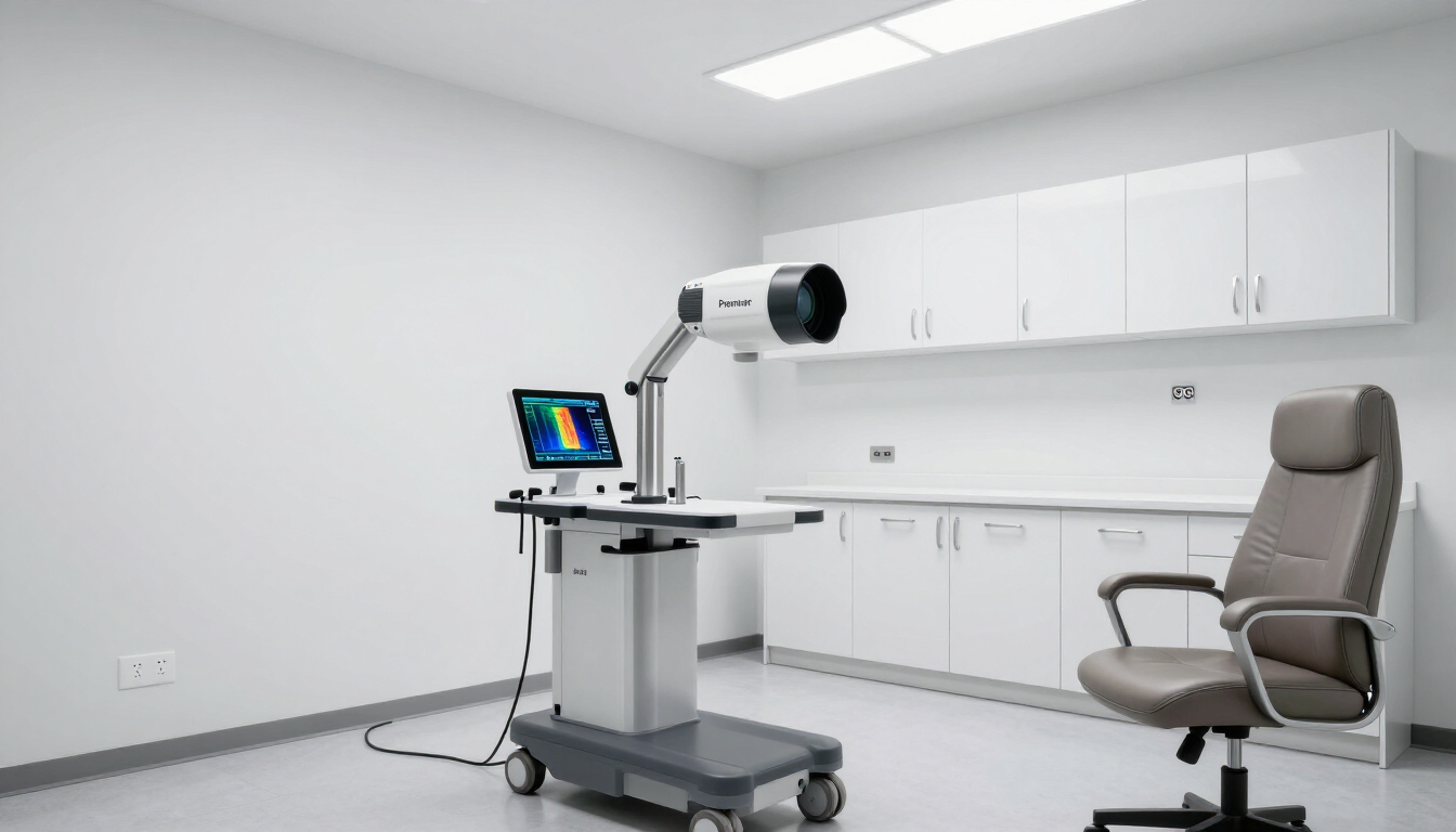 A clean and professional thermography imaging room setup.