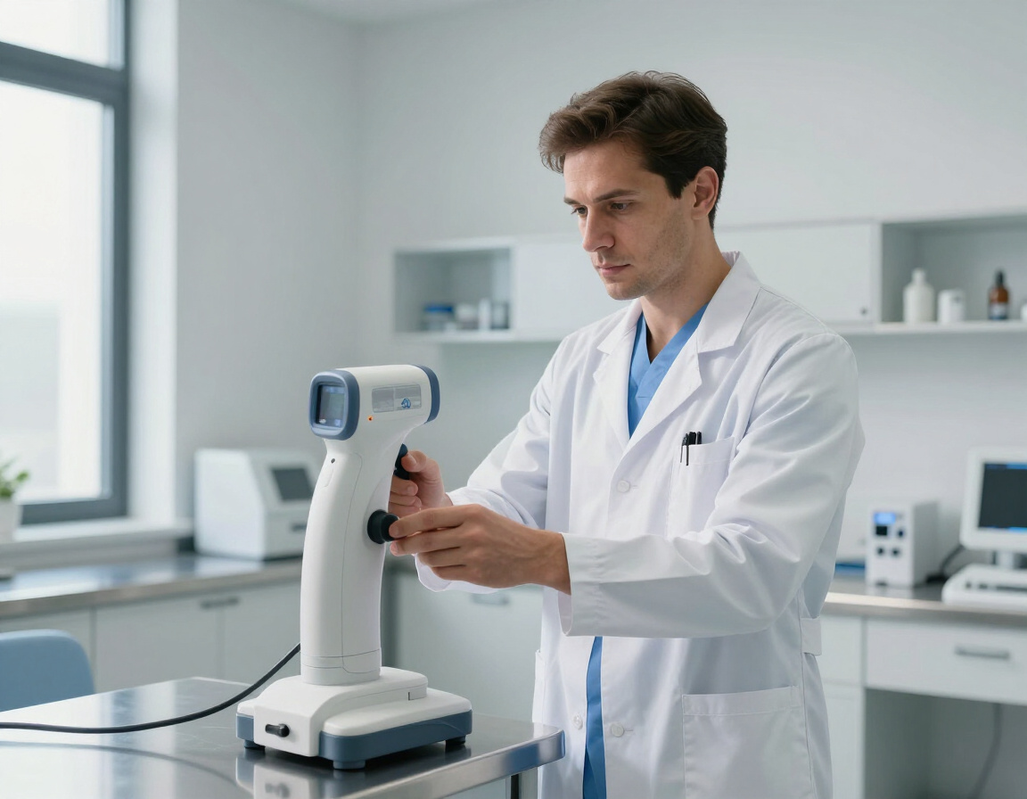 Certified thermographer using medical infrared camera