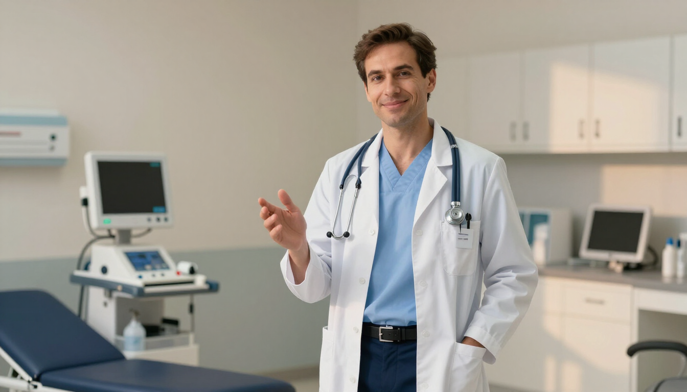 A professional medical technician in a Westport clinic setting
