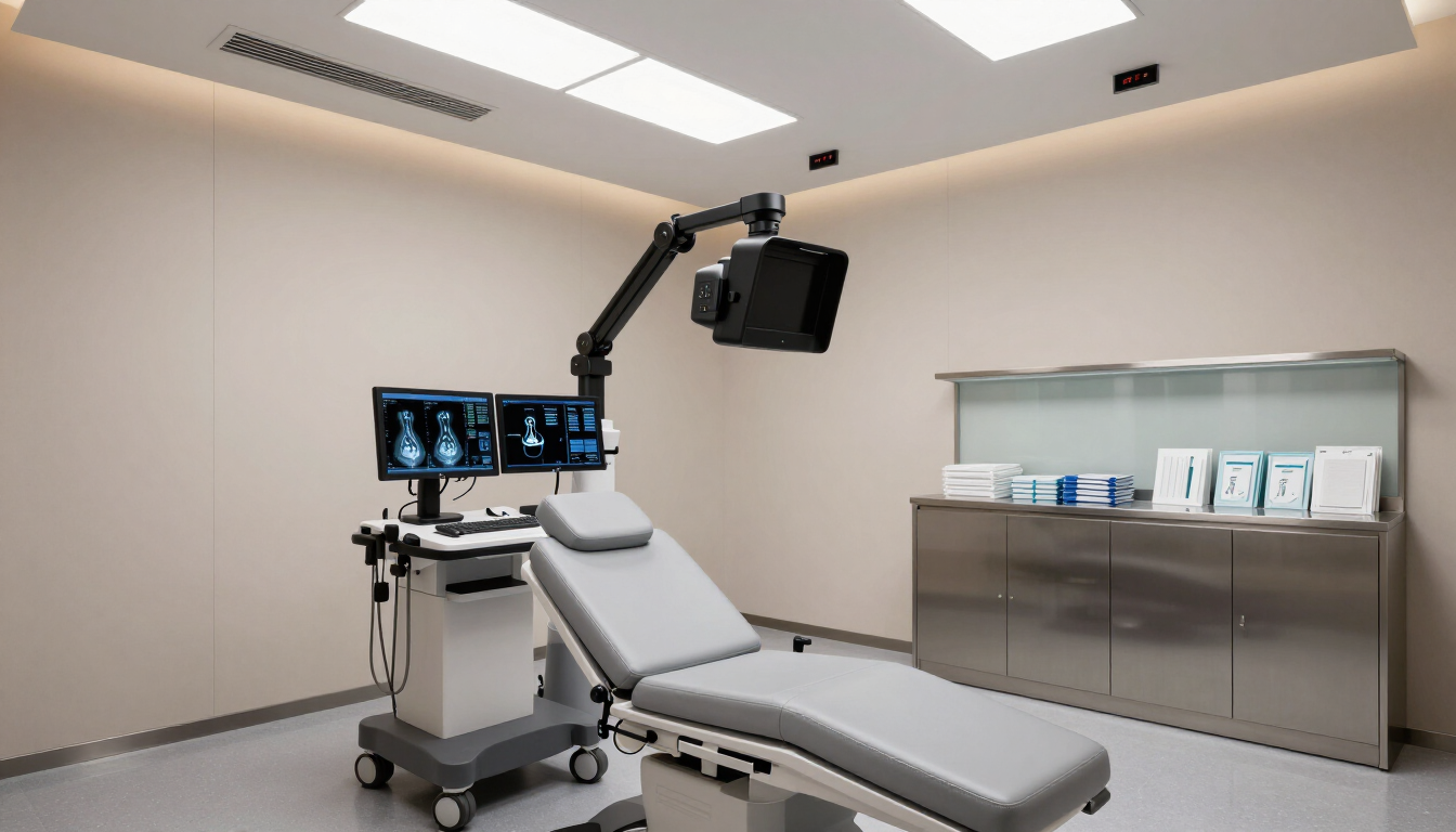 A high-tech medical thermography imaging room