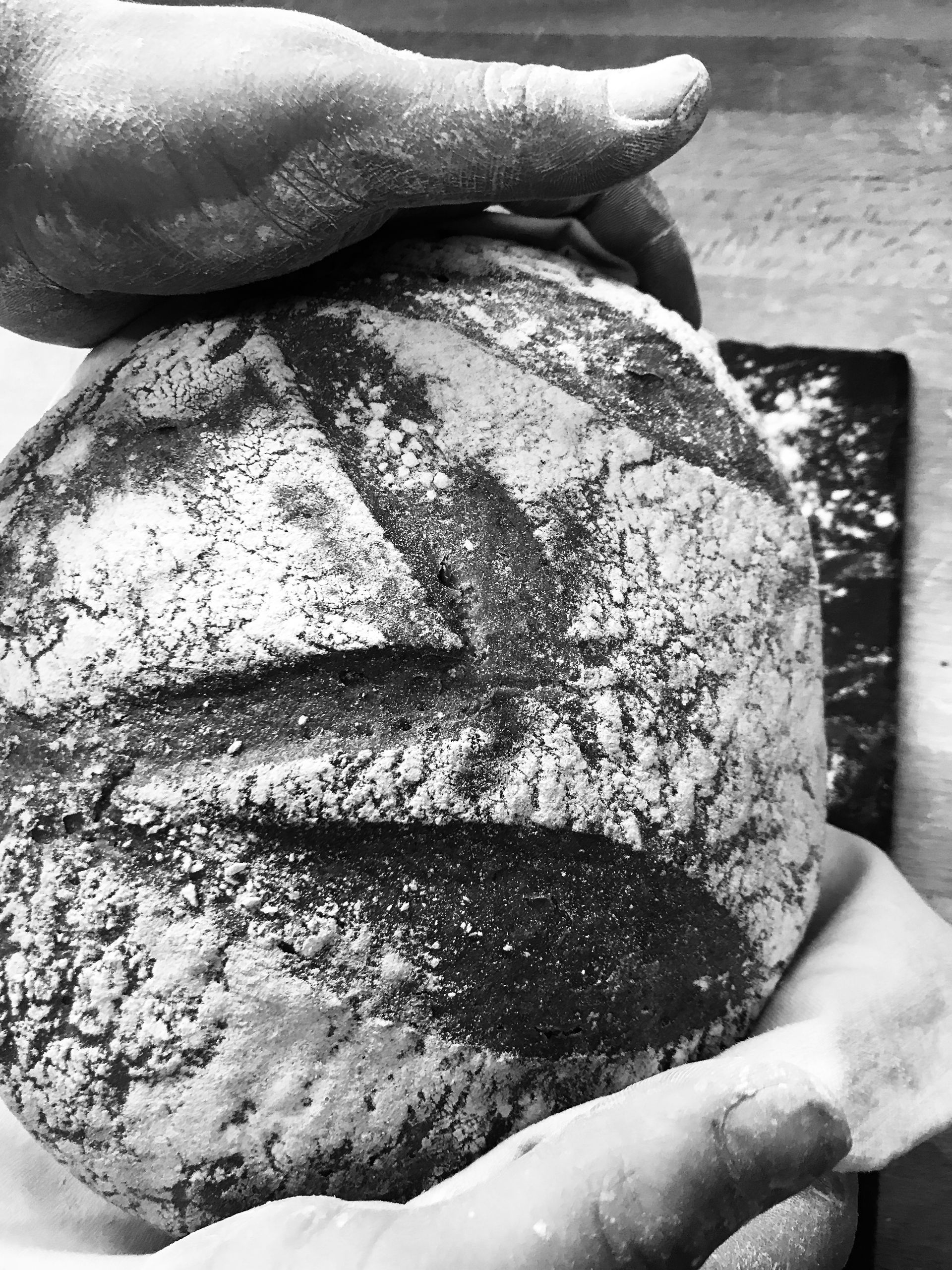 Brot schwarz weiß