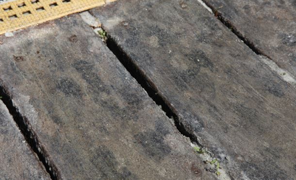 Deck with damage to it