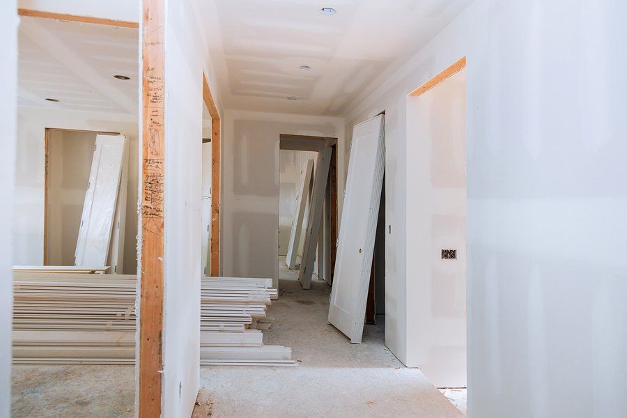Ocala build photo of finished drywall before paint and clean up