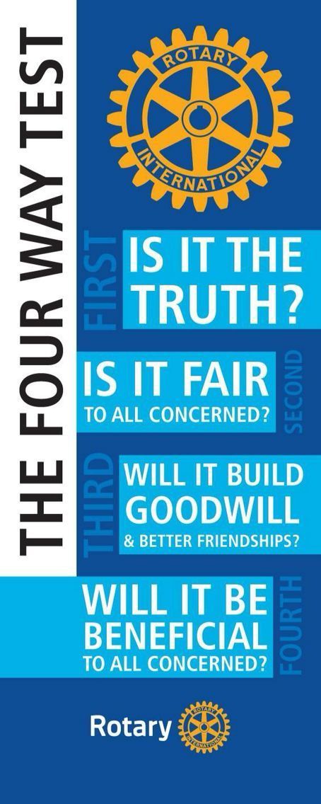 A poster that says the four way test on it
