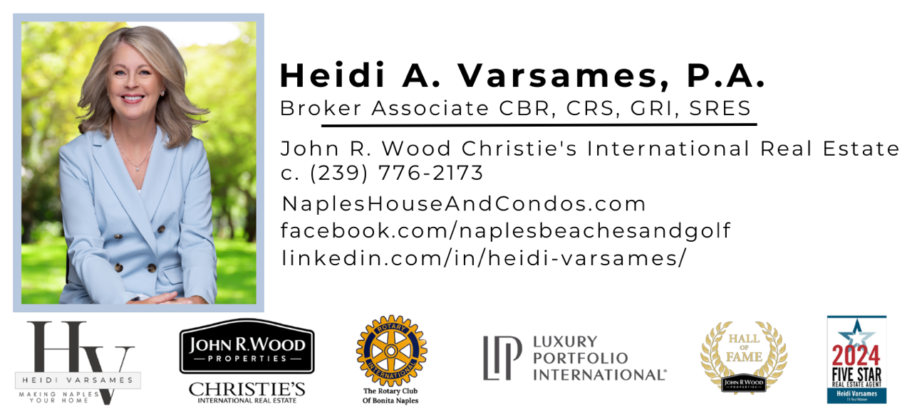 A business card for heidi a. varsames p.a.