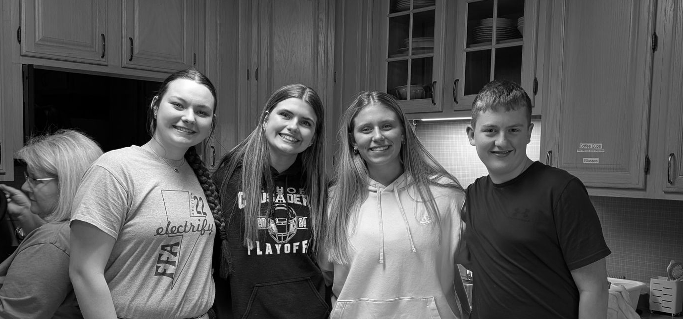 Joseph house kids in black and white