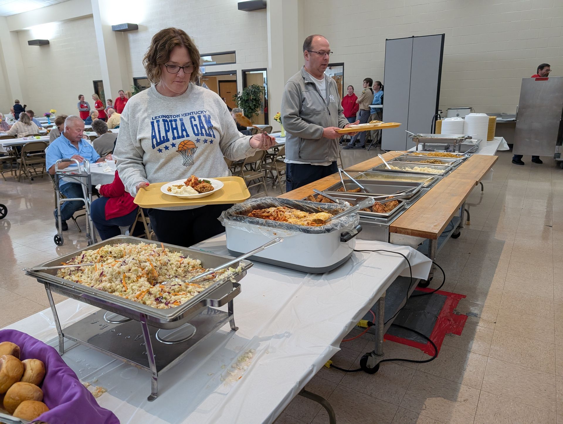 Chicken Dinner Buffet Line