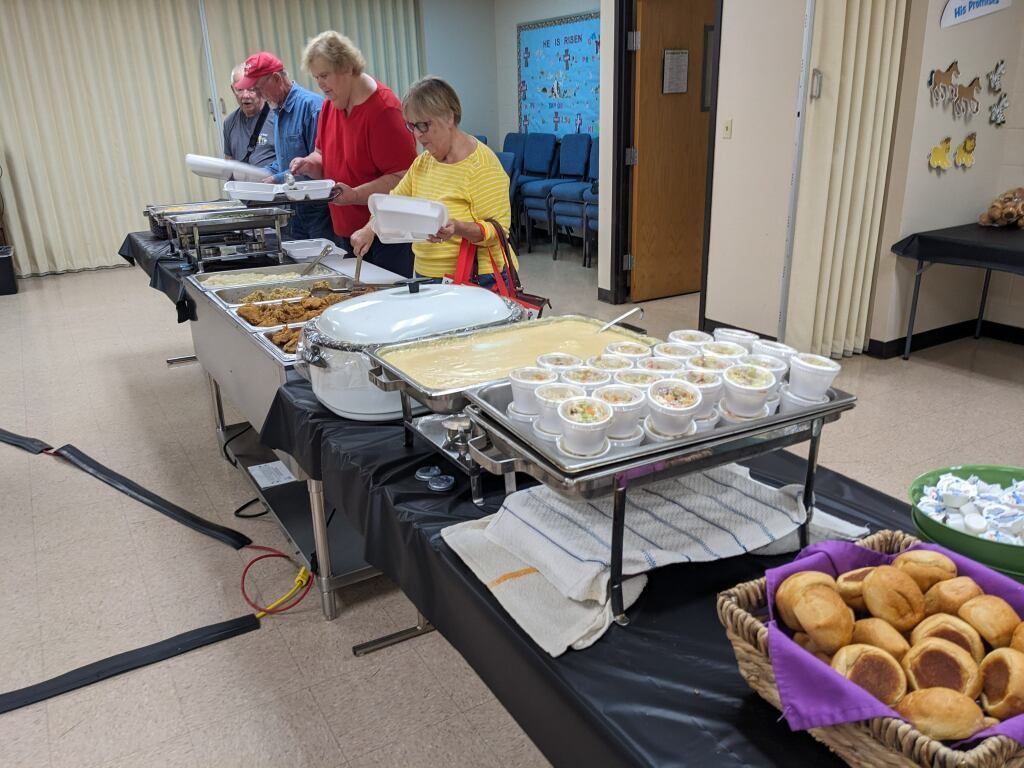 Chicken Dinner Buffet Line