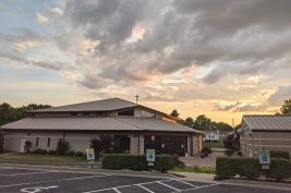 Corpus Christi Catholic Church picture at sunset