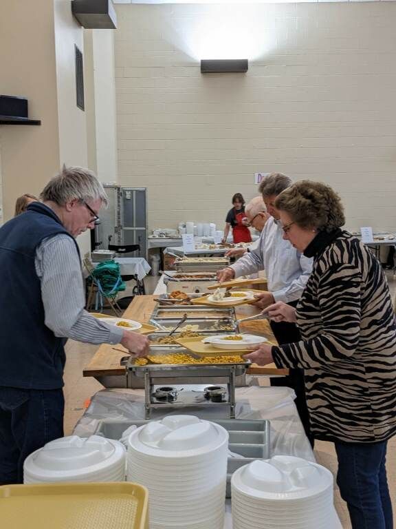 Chicken Dinner Buffet line
