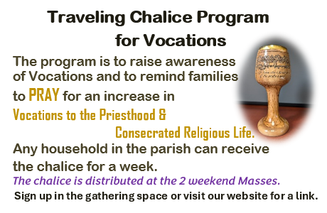 Traveling Chalice Program flier
