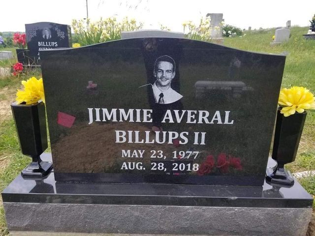 A black gravestone for jimmie averal billups ii