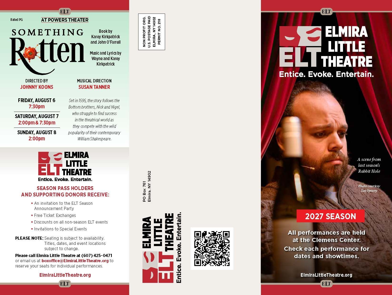 A brochure for the elmira little elt theatre