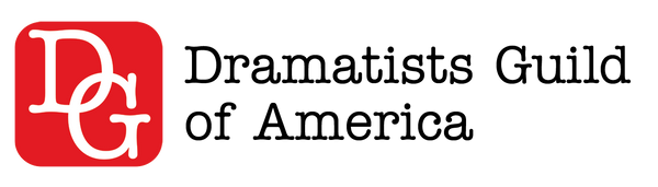 Dramatists Guild of America logo with red DG monogram and black text