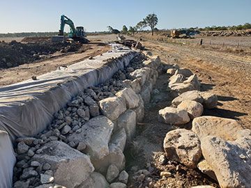 Rock Retaining Wall