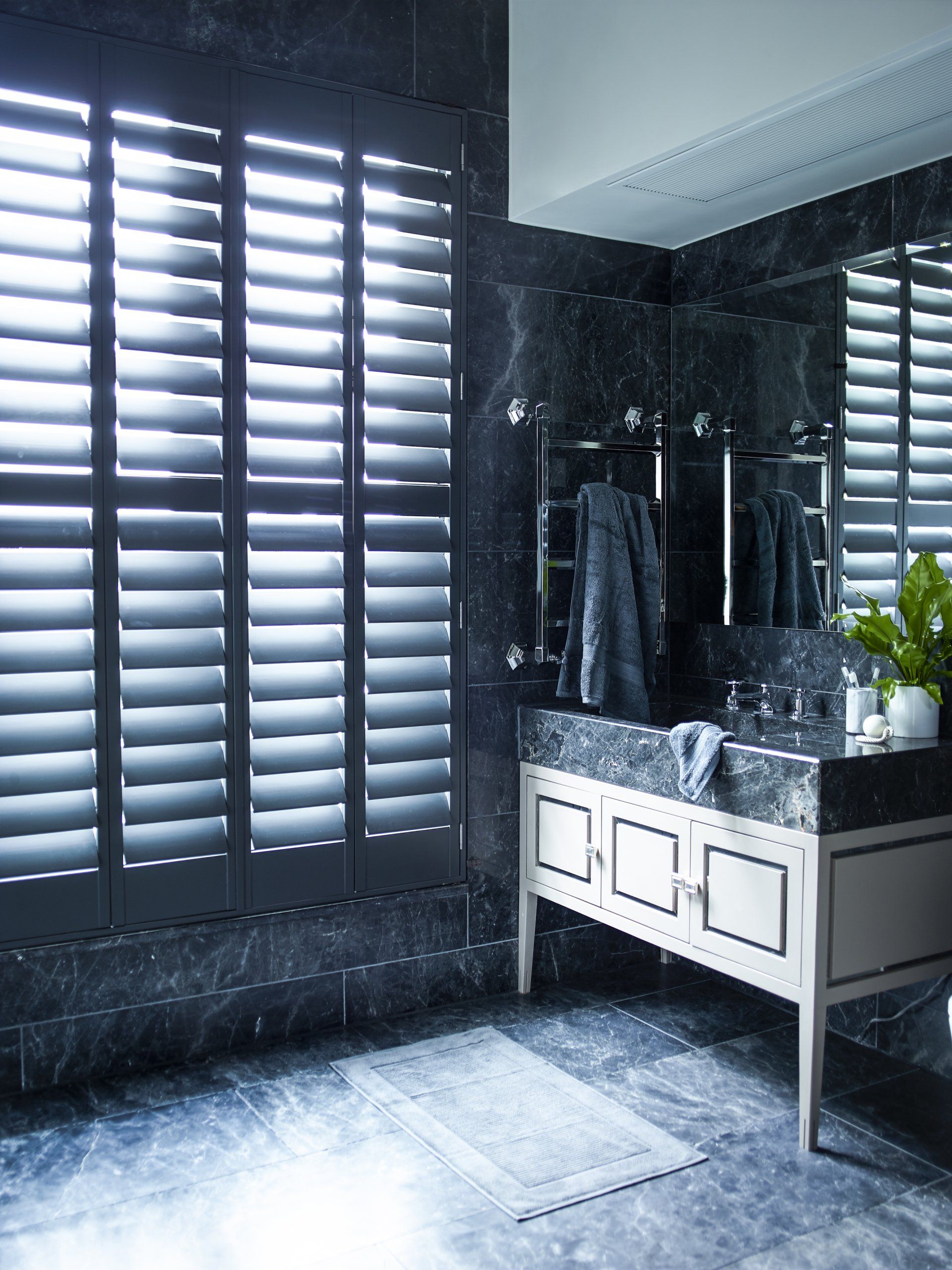 black shutters
