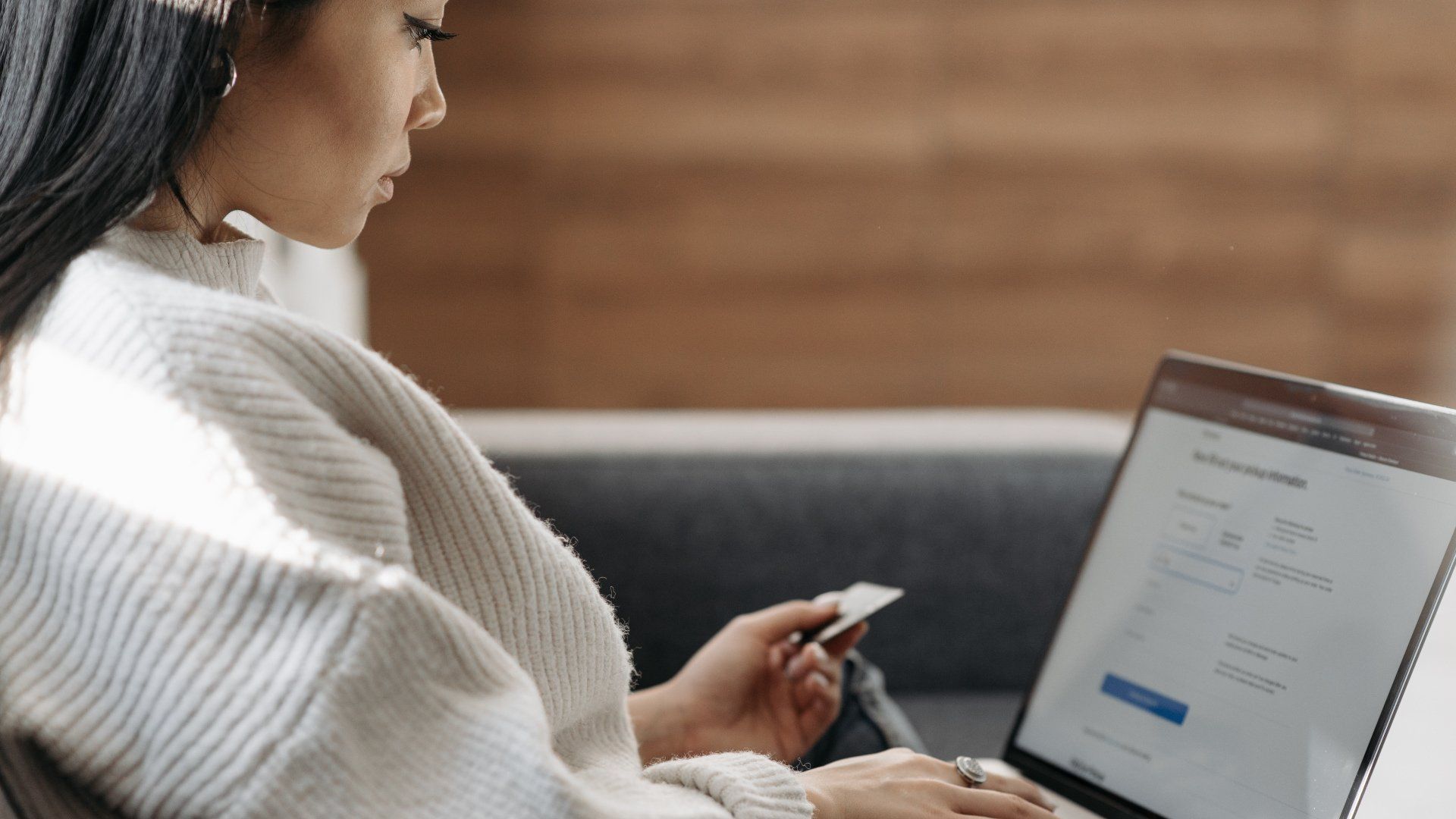 Woman browsing online