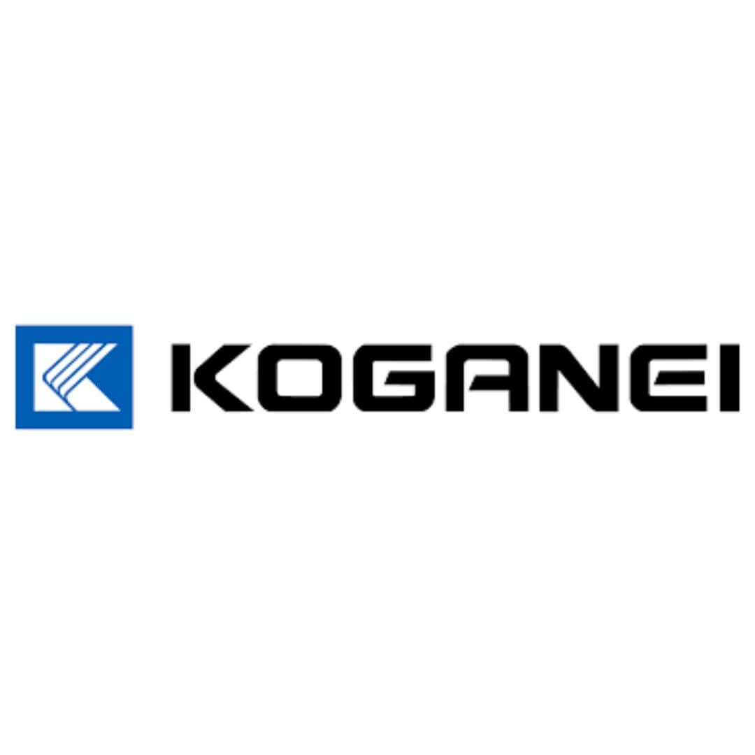 A logo for a company called koganei on a white background.