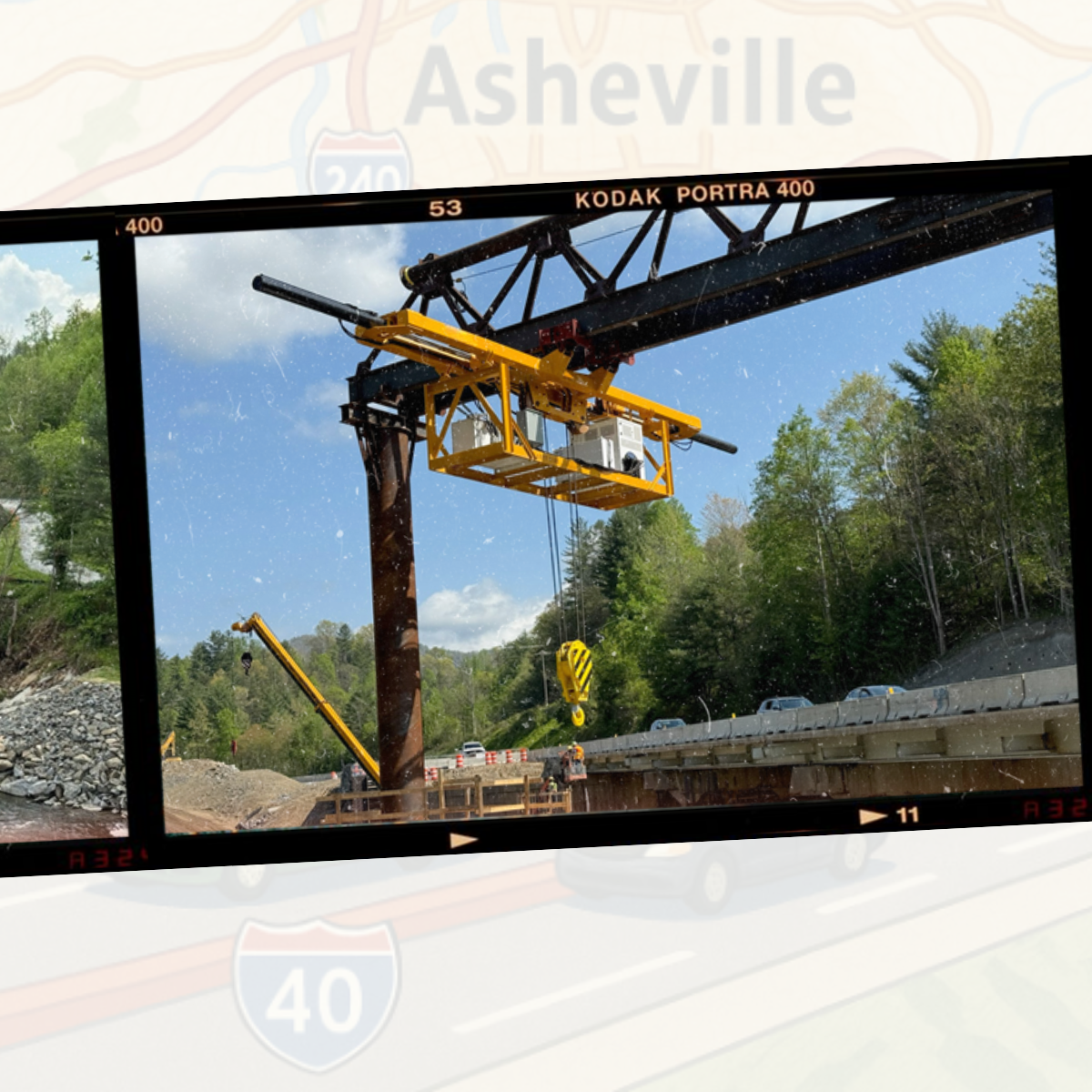A major infrastructure upgrade was underway near Asheville, North Carolina