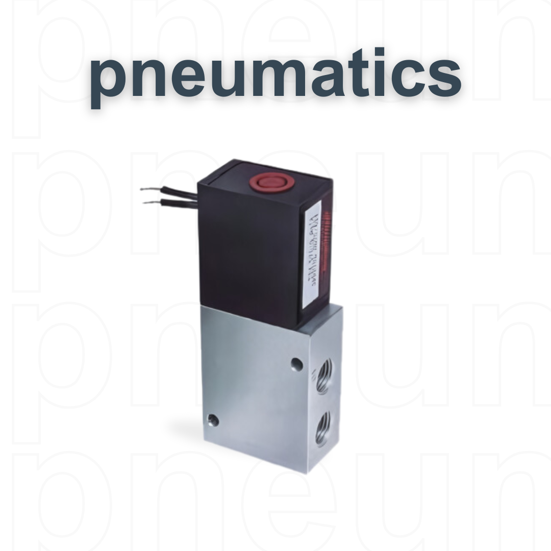 A picture of a valve that says pneumatics on the bottom