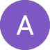 Purple circle with a white capital letter “A”