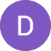Purple circle with a white letter “D” inside