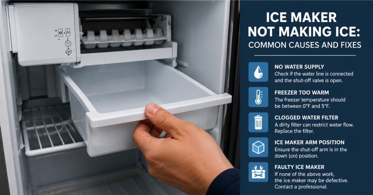 Ice Maker Not Making Ice: Common Causes and Fixes