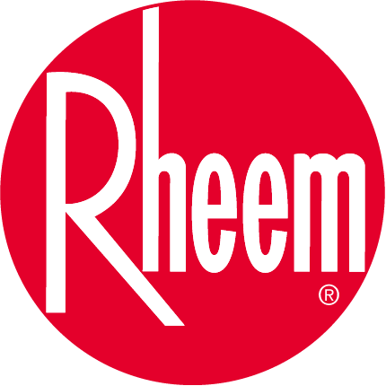 Rheem logo: White text 