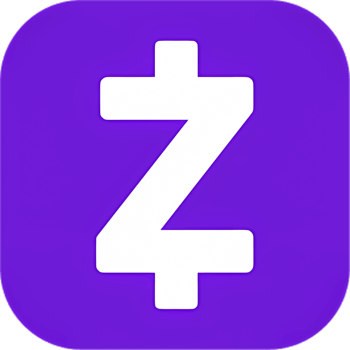 A purple square with a white z on it