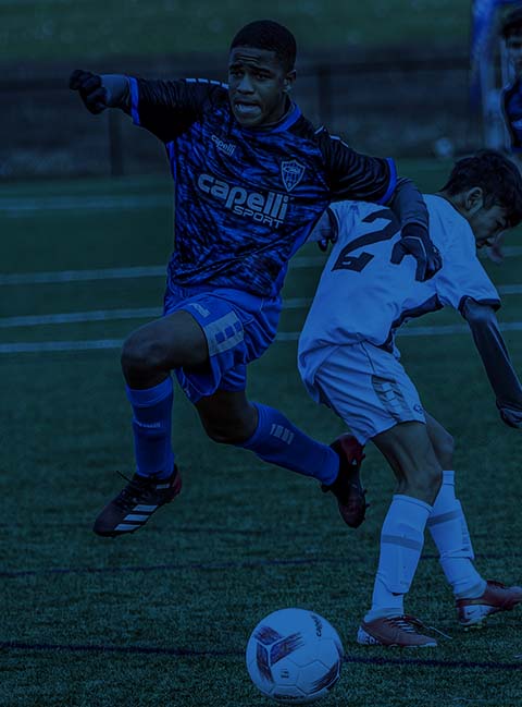 Utah Rush competitive soccer player playing match in Utah youth league
