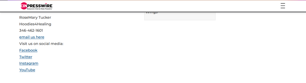 A screenshot of a website with a white background and a few lines of text.