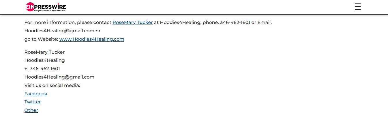 A screenshot of a website with a few words on it