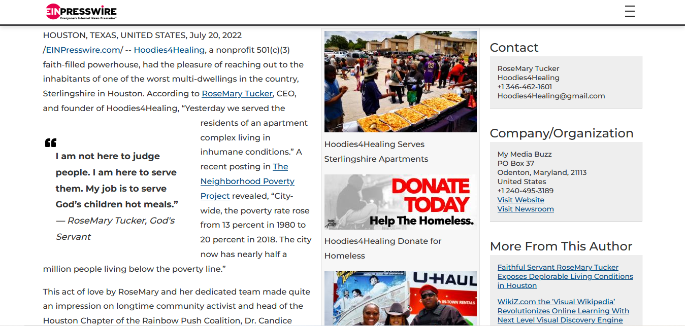 A web page that says donate today on it