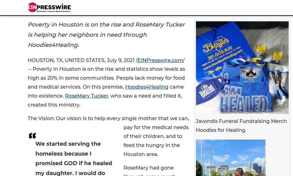 A screenshot of a newspaper article about poverty in houston