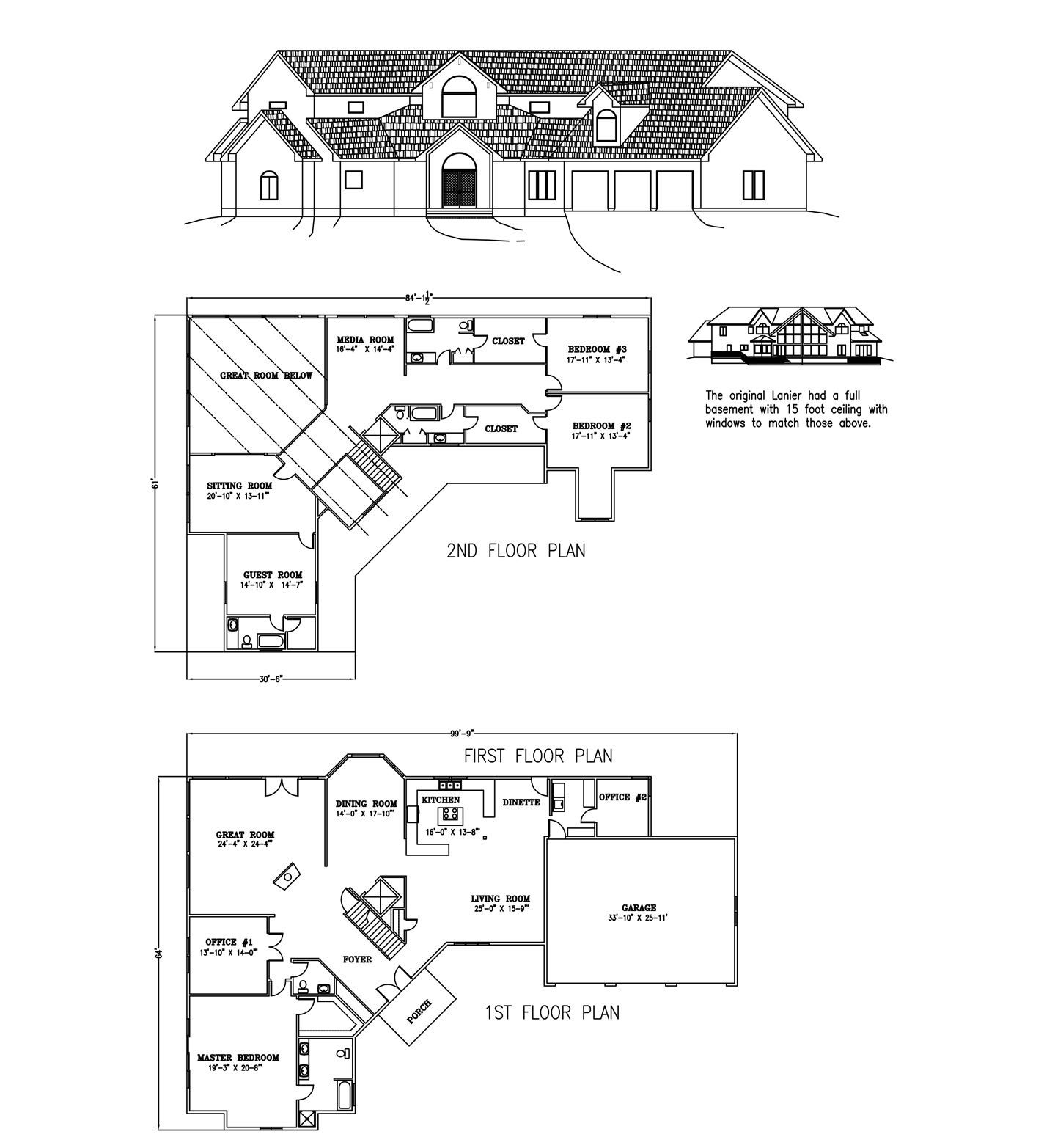 a black and white floor plan of a house