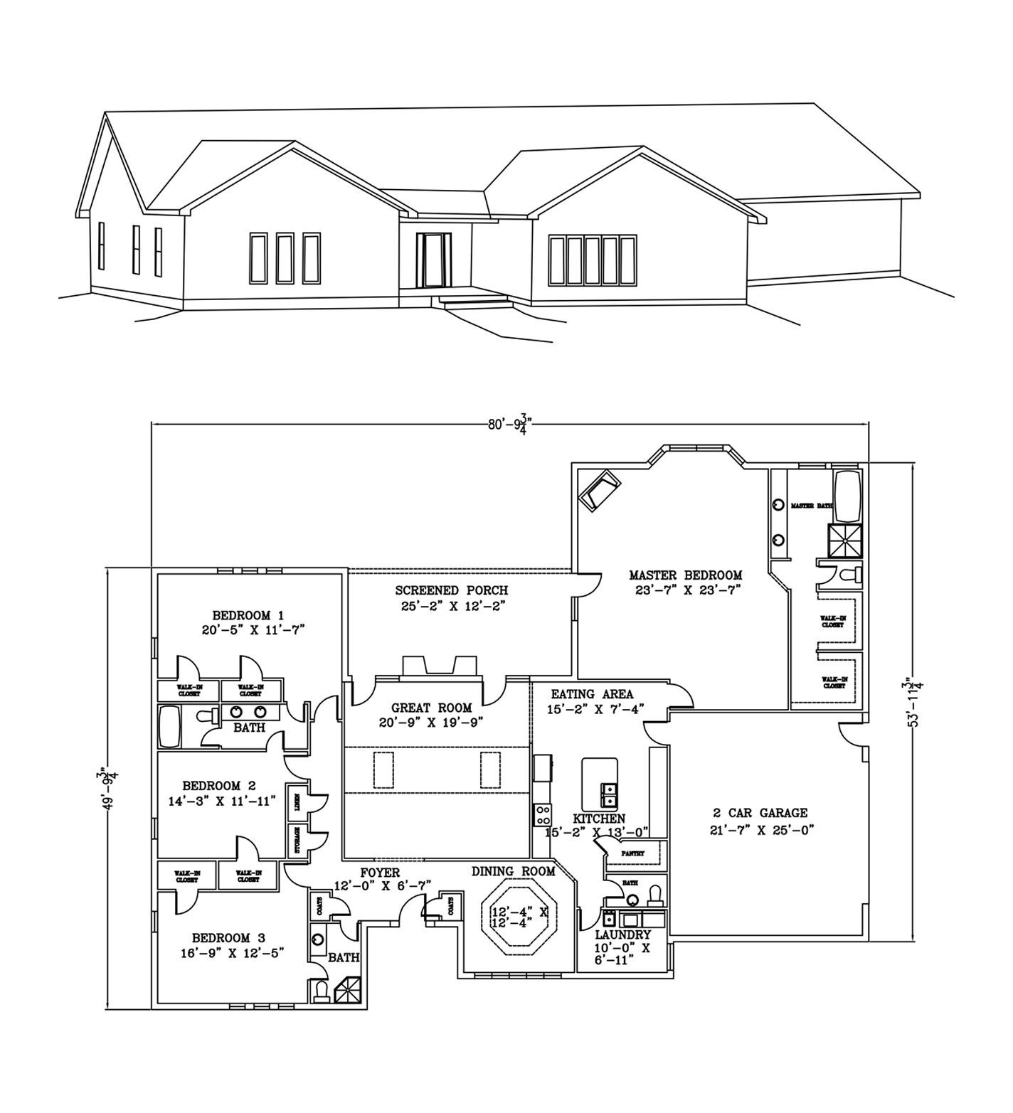 a black and white floor plan of a house