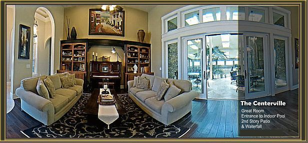 a picture of a living room with a couch and a table