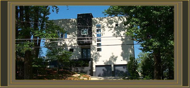 a picture of a building with trees in front of it