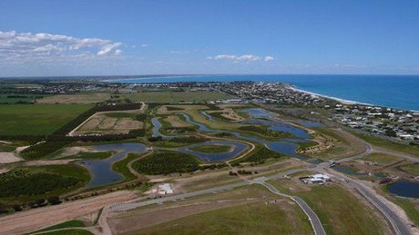 Aerial View of a Residential Area Next to the Ocean — Victor Harbor, SA — South Coast Sand & Civil