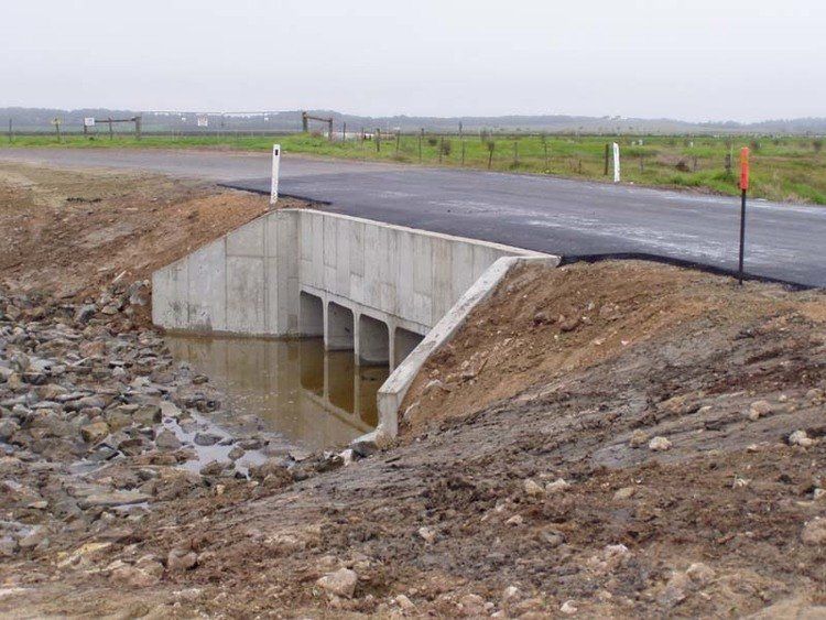 Concrete Bridge Over a Muddy Stream — Victor Harbor, SA — South Coast Sand & Civil
