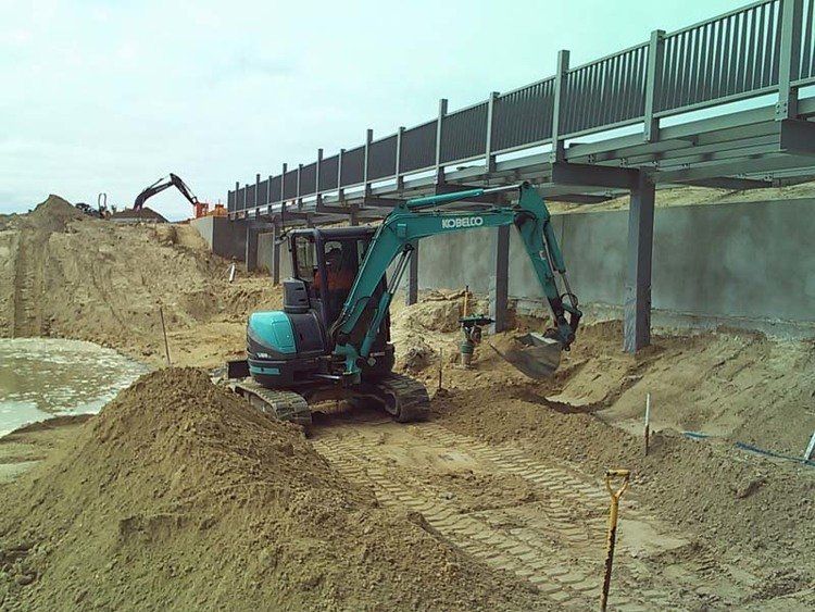 Small Excavator Digging in the Dirt — Victor Harbor, SA — South Coast Sand & Civil