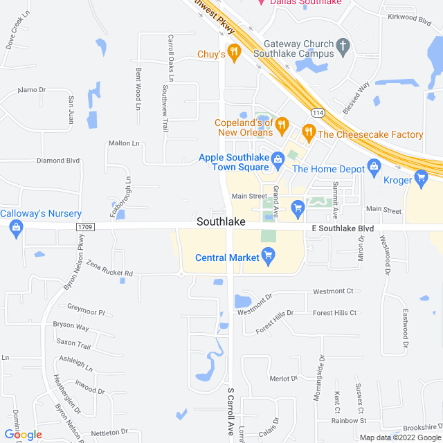 Map of business location