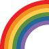A close up of a rainbow on a white background.