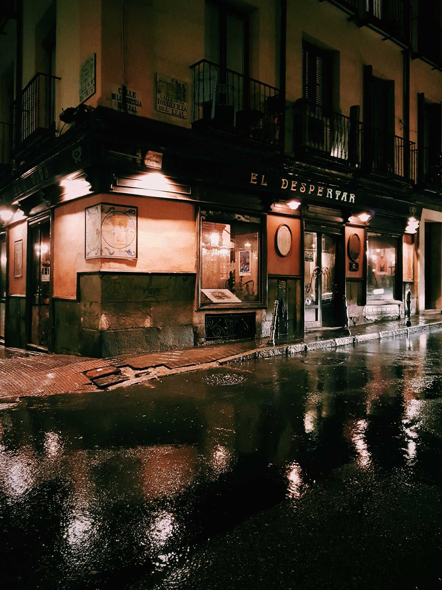 Rainy night view of 