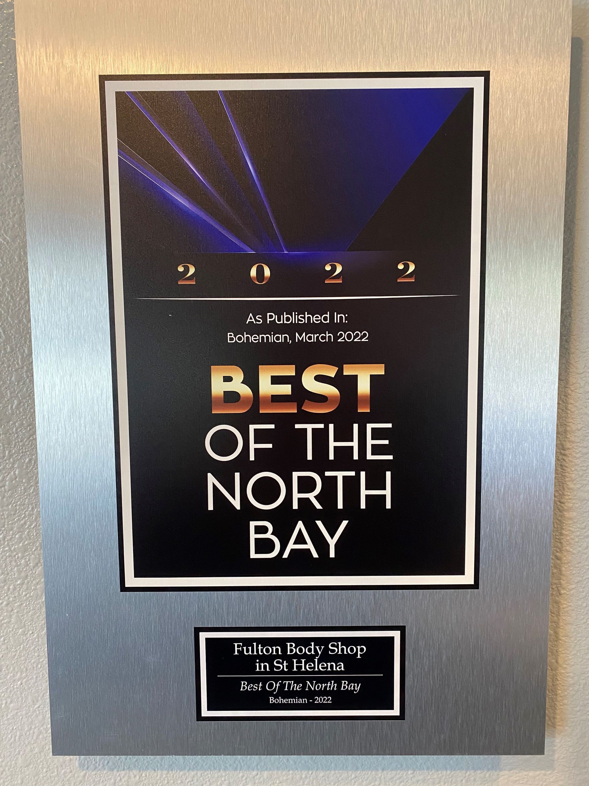 Award plaque: