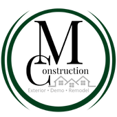 A logo for Megason Construction exterior demo remodel